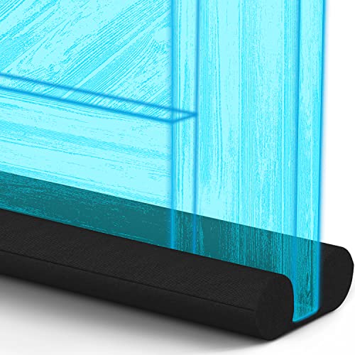 Everlasting Comfort Under Door Draft Stopper - Thicker 2  Foam Strip Blocks 50% More Noise and Wind - Seal Bottom of Doors 30  to 36  - Interior Front Door Sweep, Blocker, Soundproofing Guard