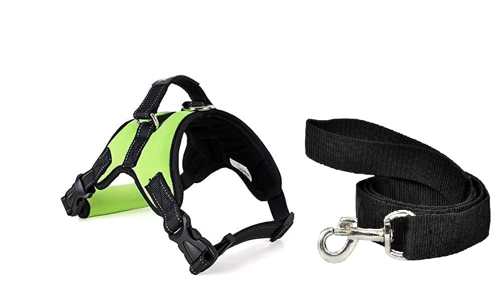 BohoBark Dog Harness Adjustable Vest Chest Belts (54-70Cm Neck,63-84Cm Girth) Dog Standard Harness (Large, Red) and Dog Leash Green (B0BZHPXC4J) Amazon Price History, Amazon Price Tracker
