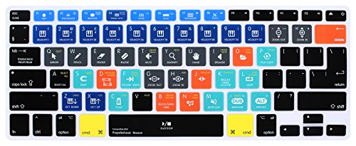 HRH Propellerhead Reason Shortcuts Hotkey Silicone Keyboard Cover Skin for MacBook Air 13,for MacBook Pro13/15/17 (with or w/Out Retina Display,2015 or Older Version)&for iMac Older,USA and European