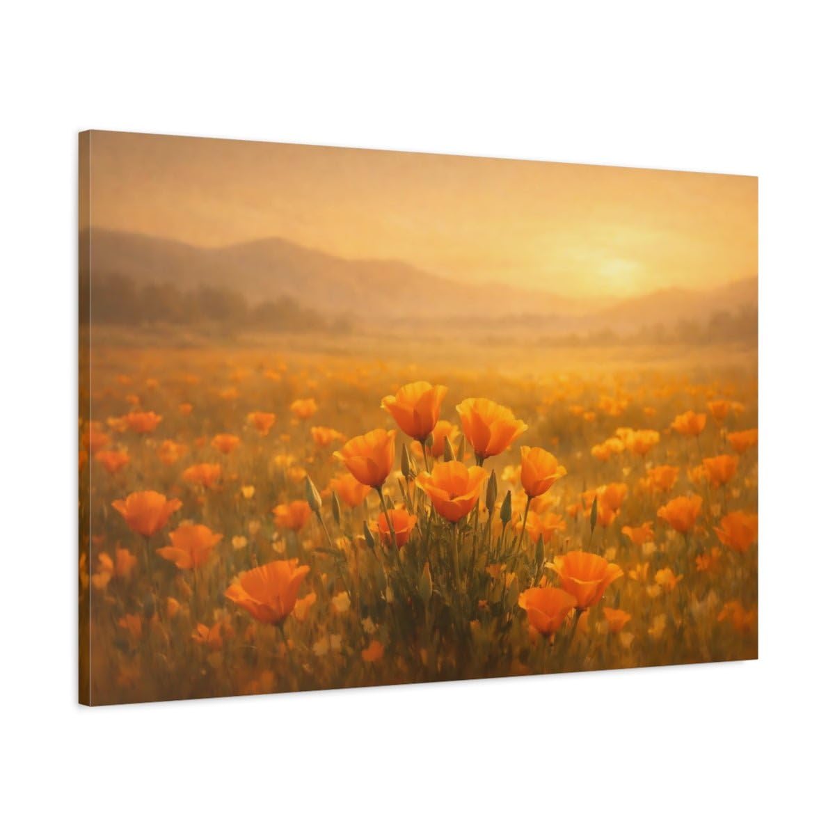 Impression sur toile pavots orange d'une netteté exceptionnelle sur châssis de 3 cm - 8