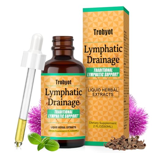 Lymphatic Drainage Drops for Bloat Relief & De-Puff - Cleavers Stillingia Root Prickly Ash Bark & Red Clover Flower Herbal Liquid Formula for Healthy Lymphatic Flow & Circulation Support 2 Fl Oz