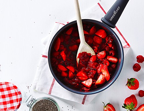 GreenChef Saucepan Set, Non Stick Ceramic Cookware Set of Pots - Induction & Oven Safe Cookware - 16/18/20 cm, Black 4 Gallery Image