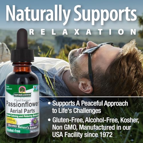 Nature'S Answer 1376 Passion Flower | Super Concentrated | Liquid Herbal Tincture Supplement Drops | Natural Calming Botanical | Non-Gmo | Alcohol-Free thumb #3