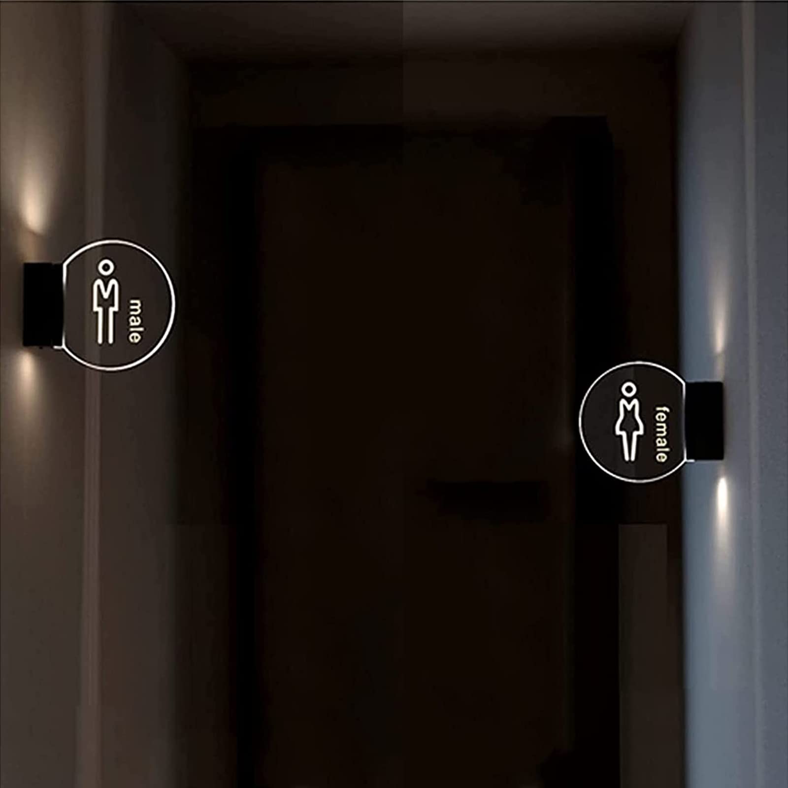 Amazon.co.jp: LEDトイレサイン、ウォールマウントアクリルトイレ