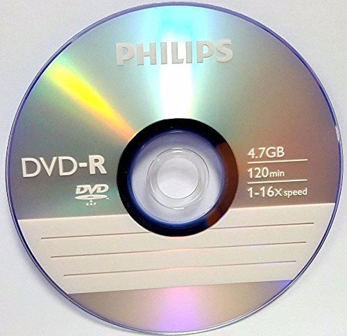 Amazon.com: Philips 50 Pack Blank DVD-R DVDR Logo 16X 4.7GB 120min  