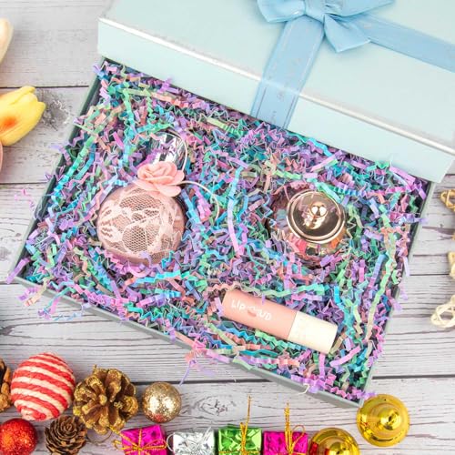 Image of Caleihd Crinkle Cut Paper Shred Filler Gift Cushion Streamer Multi-color
