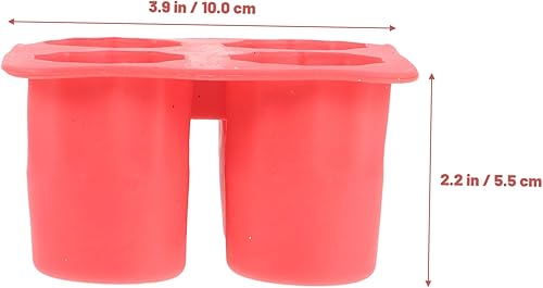 Miniatura 2 de Luxshiny Bandeja de cubitos de hielo, molde de silicona para chupito, molde redondo para hielo, cubitos de hielo de vidrio, bandeja de hielo para