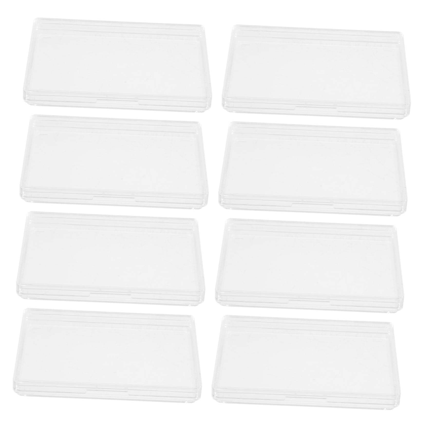 PHENOFICE Bank Card Storage Box Organizer 8pcs Plastic Boxes Cover for Photos Jewelry Stickers