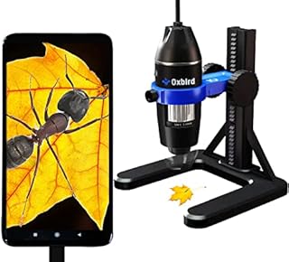 Oxbird50X-2000X, HD, USB Microscope, Microscope for Adult, Digital Microscopes, Android Phone (not iOS iPhone), Compatible with Mac Window 7/8/10/