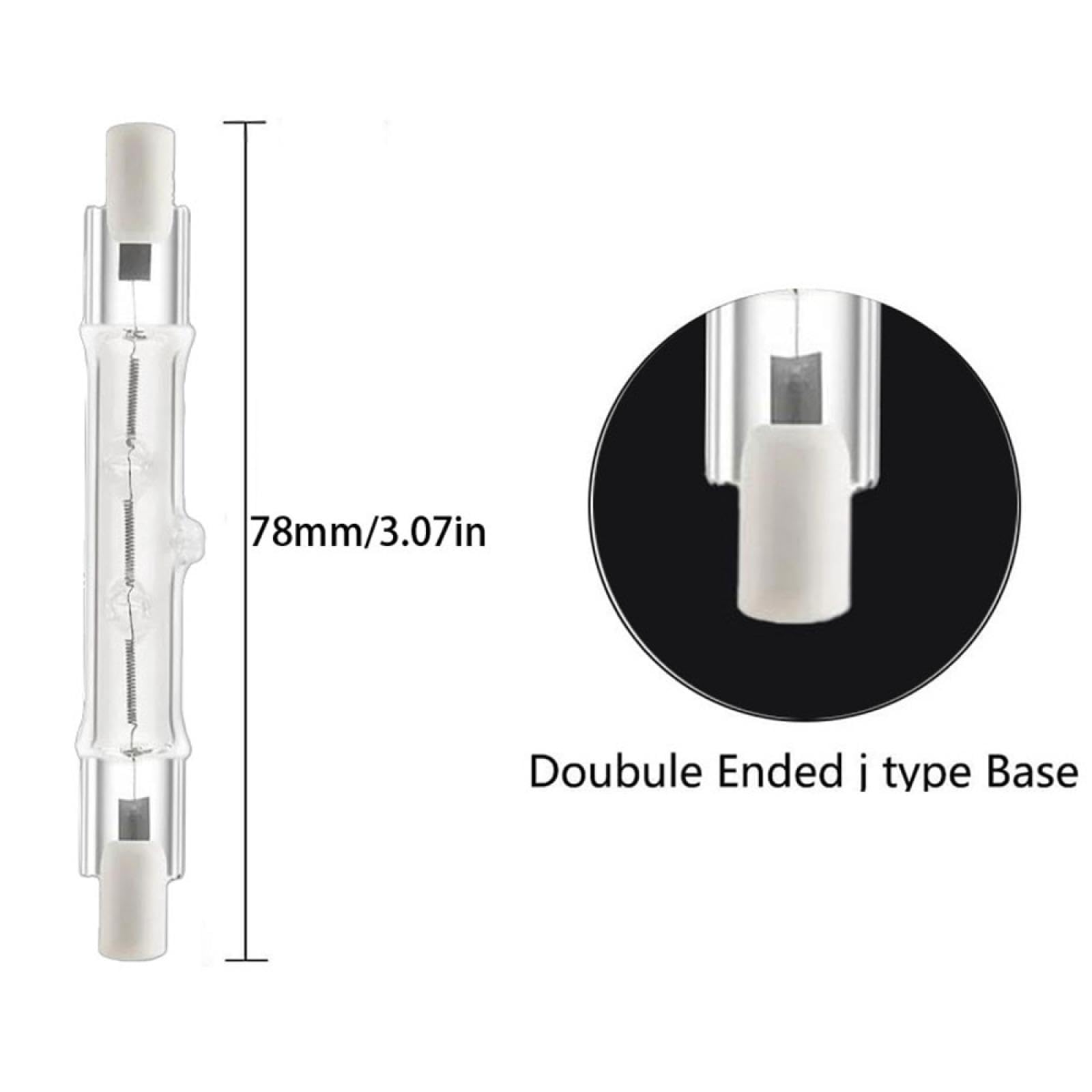 R7S 78 75W Halogenlampe Typ J Typ Doppelseitige Flutlichtlampe J78 220V 100W T3 für Arbeits-, Sicherheits-, Landschaftsleuchten und Stehleuchten 20PC 250W