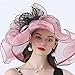 Fashion Derby Hat for Women Large Wide Brim Kentucky Organza Hats Ladies Tea Party Wedding Fascinator Vintage Fedoras