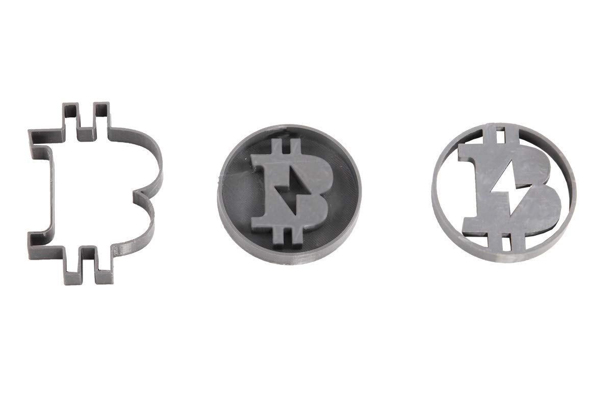 Set di 3 formine per biscotti Bitcoin, con logo Bitcoin, per alimenti, made in Germany, regalo cripto