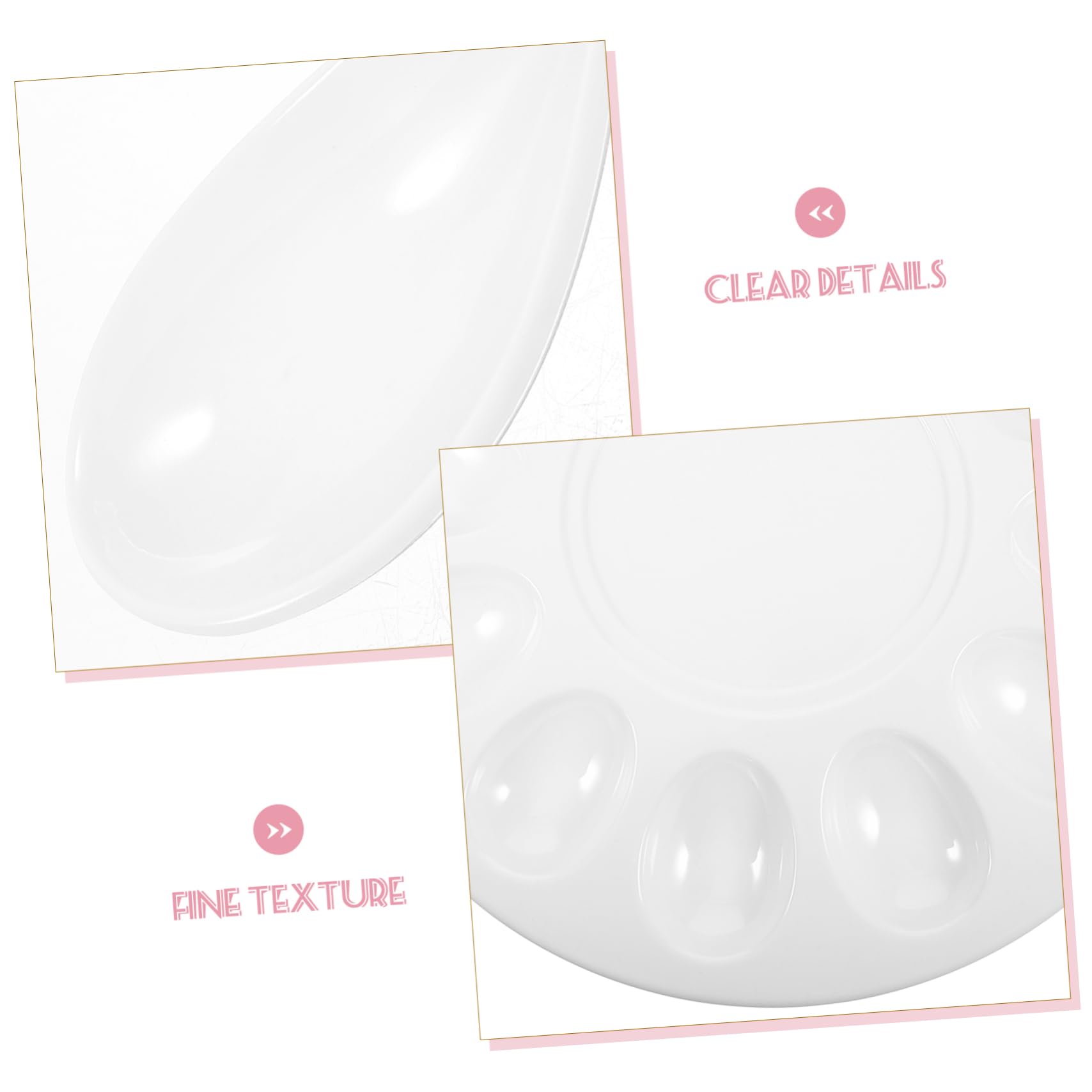 Garneck Platter Restaurant Tableware Shrimp Paste Plate White with Spoon