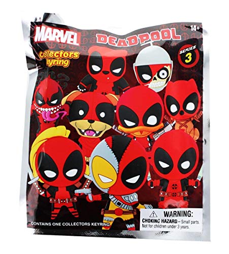Marvel Figural Keyring - Deadpool - Mystery Pack (Series 3) | Collectible Superhero Toy Figure Keychains from The Movie | Key Chain Fun for The Whole Family - Men, Women & Kids Collectors Items