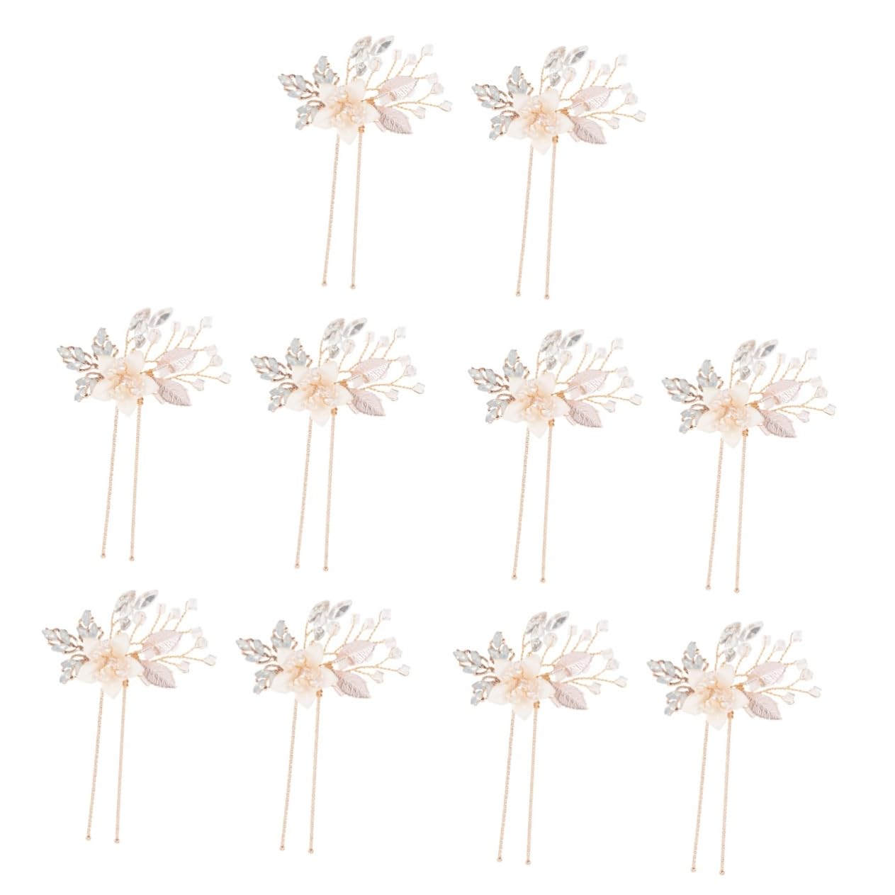minkissy 5paia Fermaglio Per Con Strass Forma Di Fiore Accessorio Elegante Per Sposa e Cerimonie Confezione Da Leggero e Comodo Da Indossare Decorazione Brillante Per Matrimoni e Feste