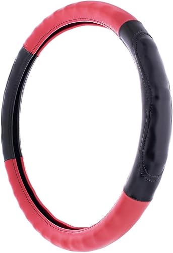 Miniatura 5 de United Pacific 70407 Funda de volante con patrón de fibra de carbono de 18 pulgadas, construcción de cuero de ingeniería, agarre grande, una funda