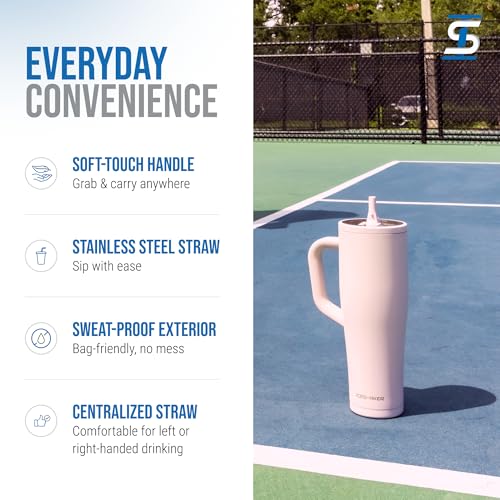 Image of Ice Shaker 40 oz Tumbler with Handle and Straw | 40oz Oakley | Cold for 30+ Hours | 2-in-1 Tumbler Shaker Bottle | Odor-Free 40 ounce Bottle for Water, Protein Shakes, Smoothies, Cocktails