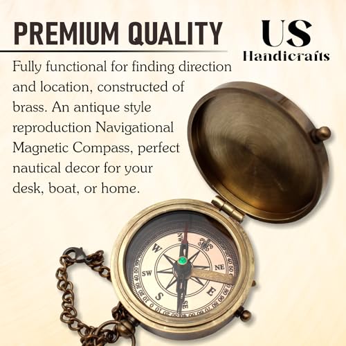 Image of Compass with Stamped Wooden Case