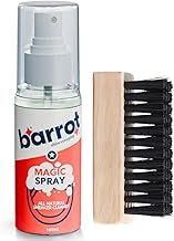 BARROT Magic Spray Shoe Cleaning & Brightening Spray (100ml) with Soft Bristle Brush | Designed for Sports Shoes, Sneakers, Casual Footwear