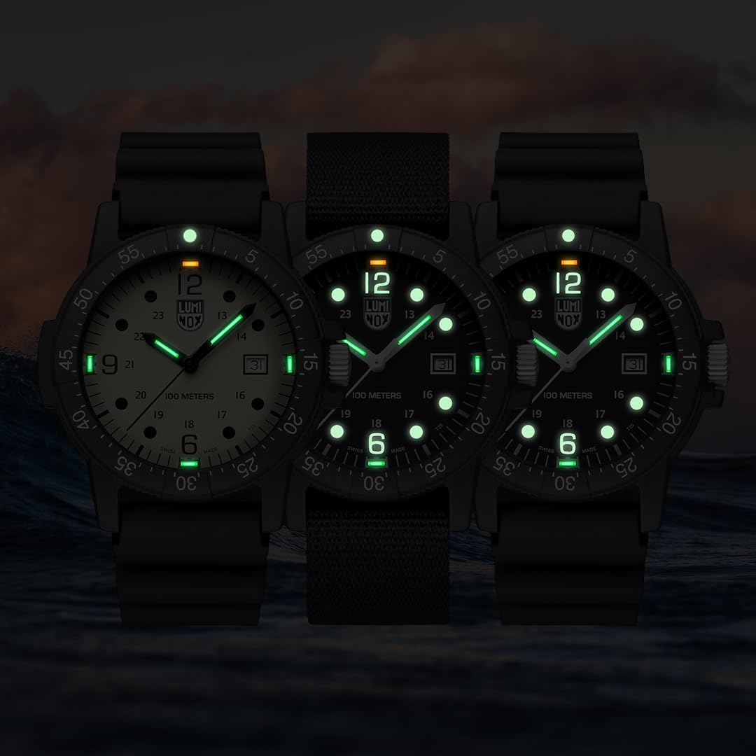 Luminox - G Collection Sea Bass Carbonox zegarek męski 44 mm - zegarek do nurkowania z wyświetlaczem daty 100 m wodoszczelny - kilka wariantów - wyprodukowano w Szwajcarii - Zegarek męski