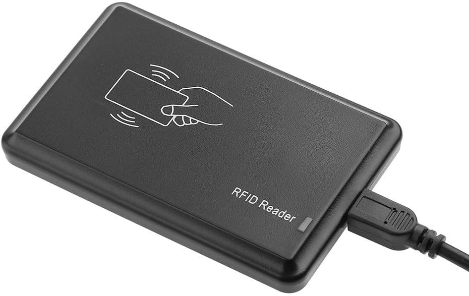 13.56MHz RFID Contactless Smart Card Reader, ISO14443A USB Proximity IC Card Sensor, Plug & Play with 5PCS IC Cards + 5PCS Key Fobs, Compatible with Windows XP/Vista/7/10/2000 & Android OS