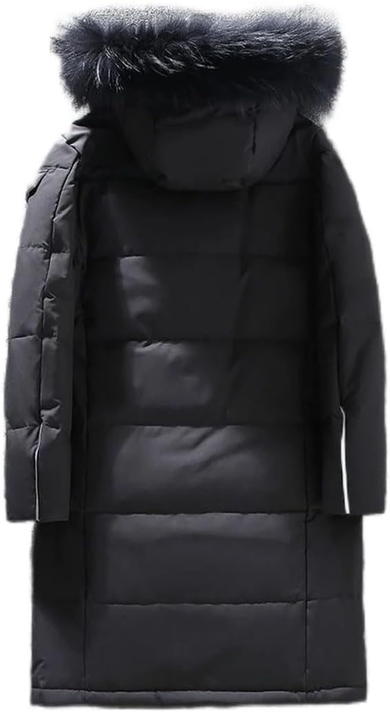 Haitpant Men Winter Down Coat Casual Long Parka Overcoat Outdoor Warm Thick White Duck Down Jacket Hooded Puffer Jackets