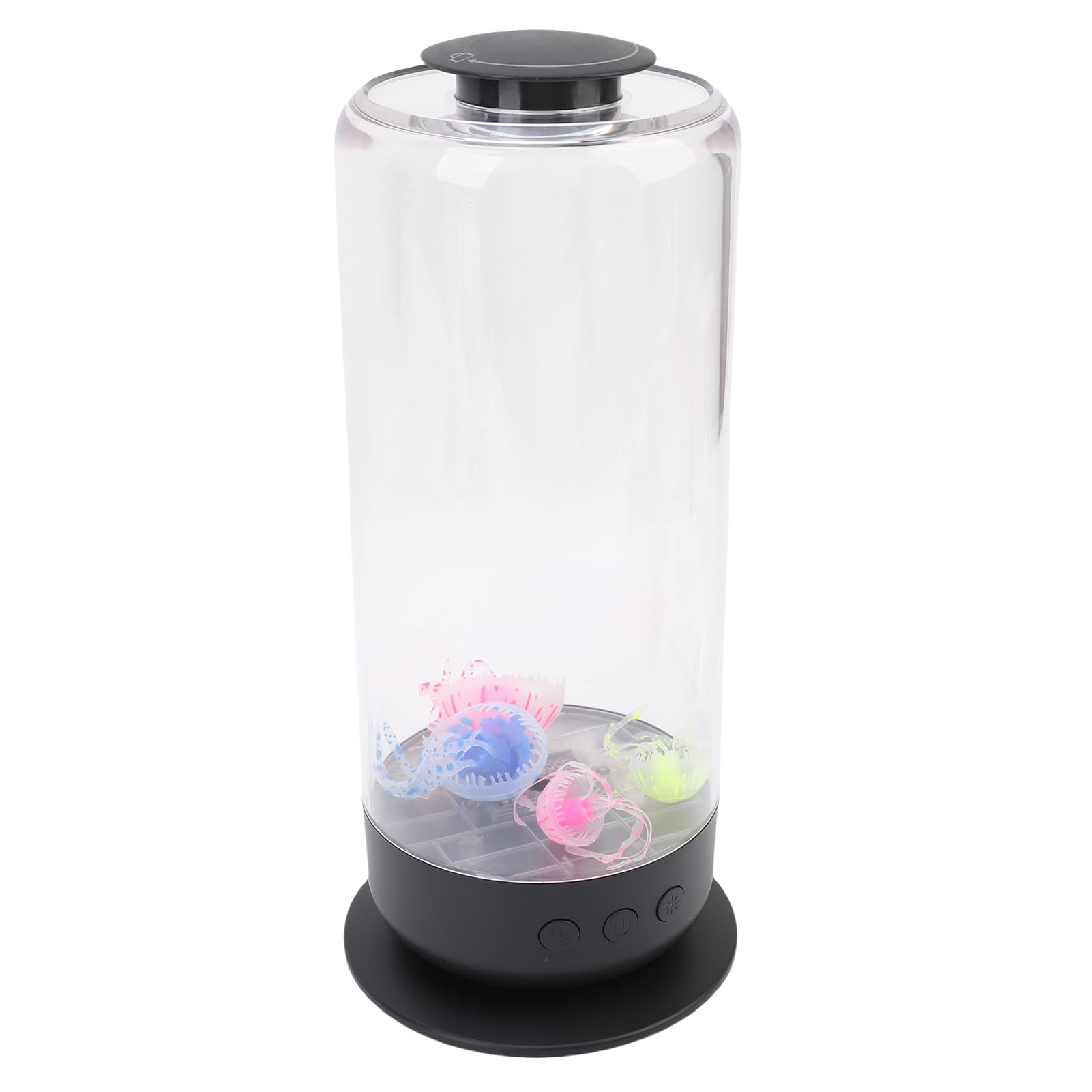 Cryfokt Nowoczesna Lampa LED z 3 Prędkościami Przepływu Wody, Lampka Nocna Poprawiająca Nastrój do Wystroju Domu (BLACK)