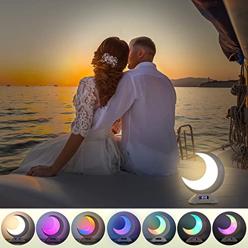 Lámpara de mesa con reloj despertador RGB Bluetooth - 50% de descuento