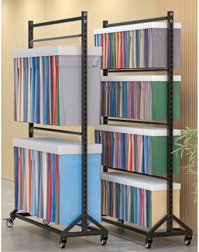 Heavy Duty Fabric Display Rack, Steel Scarf Organizer Hanger for Quilts, Blankets, Towels & Mats - Portable Storage Solution (174x45x205cm)