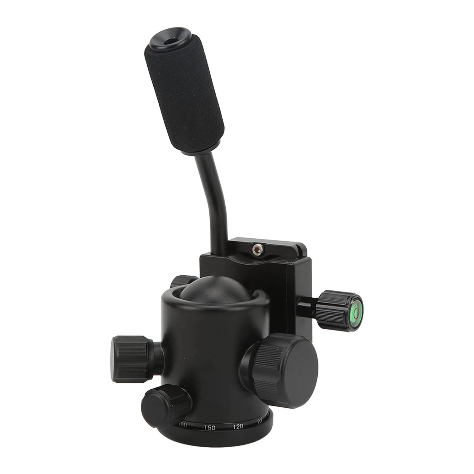 Testa del treppiede, piastra a sgancio rapido 3 manopole di regolazione 1/4 "testa della fotocamera 3/8" per sparare