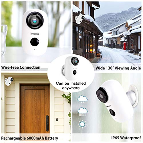 Outdoor Camera Wireless, Zumimall Security Camera Outdoor/Indoor, Rechargeable Battery Powered WiFi Surveillance Camera… - Image 5