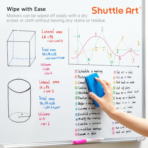 Image of Shuttle Art Dry Erase Markers, 12 Colors 144 Bulk Pack Whiteboard Markers, Fine Point Dry Erase Markers Perfect for Writing on Dry Erase Whiteboard Mirror Glass for School Office Home (Pack of 2)