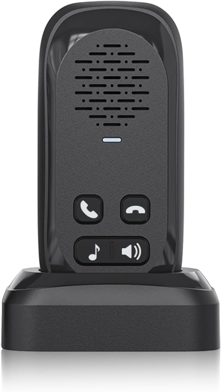 Home Intercom System,Two Way Voice Intercom Doorbell,Long Range,Rechargeable Wireless Doorbell Intercom with Multiple Chimes,Easy to Set Up Doorbell Voice Intercom Black-indoor unit