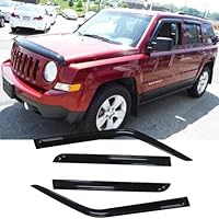 STARTSHIP 94359 Original Seitenfenster-Windabweiser, 4 Stück, Außenmontage, schönes Sonnen-Regenschutz-Set, Lüftungsvisier passend für Jeep Patriot 2007–2018