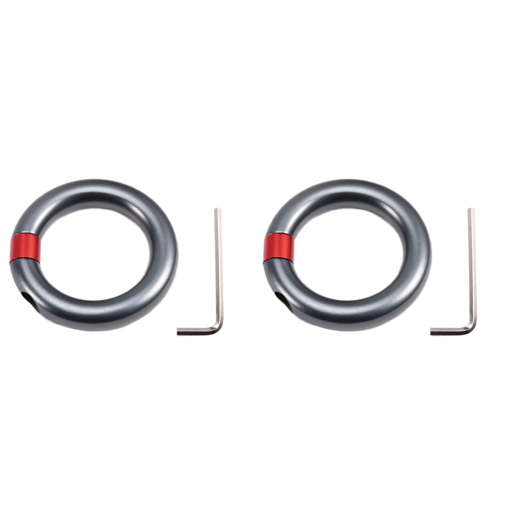 Hfgdnchva 2X 23Kn Aluminum Alloy Opening Detachable Climbing Connector Belay O-Ring Connection Point