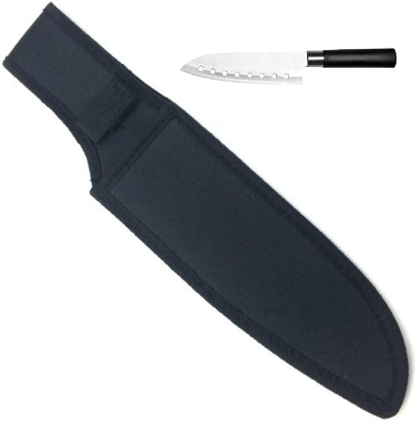 8" Santoku Knife Scabbard Sheath Sande knife Sheath (Black Nylon)