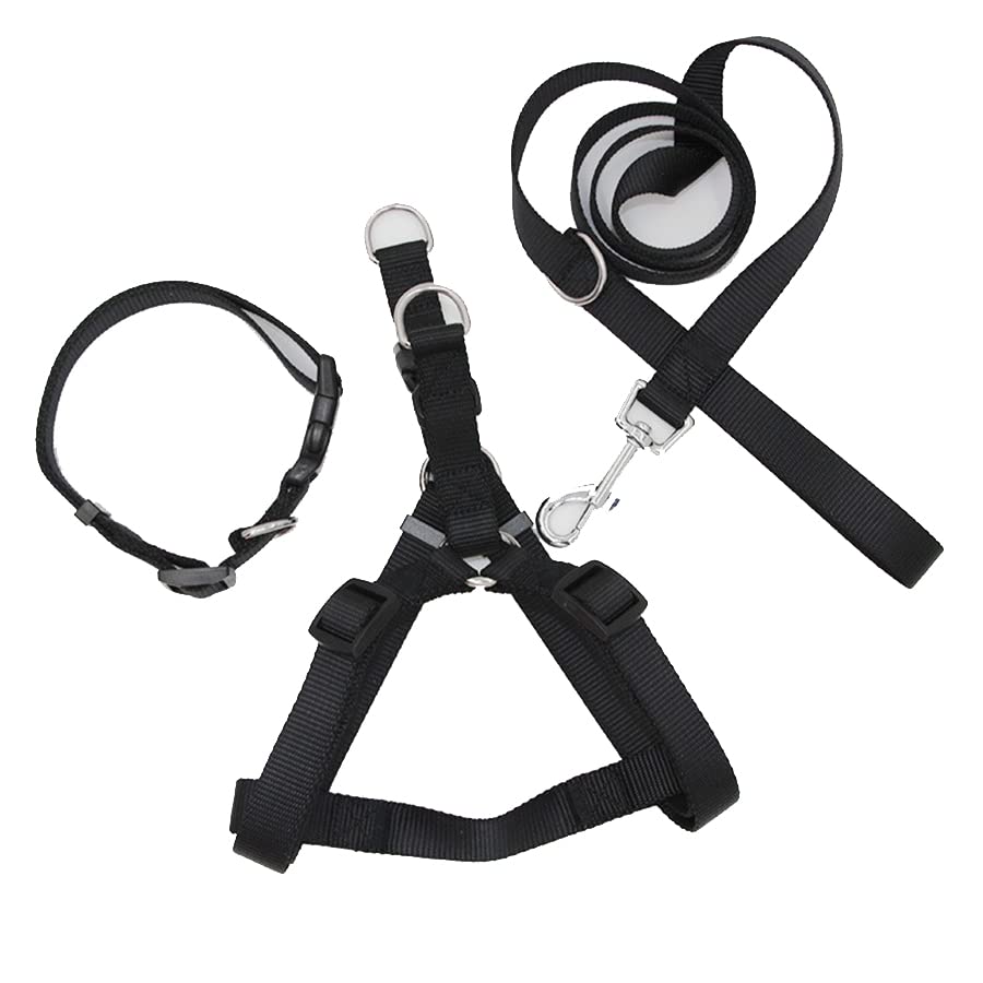 SENAPATI Dog Combo Adjustable All Age Harness, Collar And Leash Set (Waterproof, Medium, Nylon, Leash Size 1.5M-2M, Colour May Vary) (Black), Pack of 1 (B0BD5WDFD6) Amazon Price History, Amazon Price Tracker