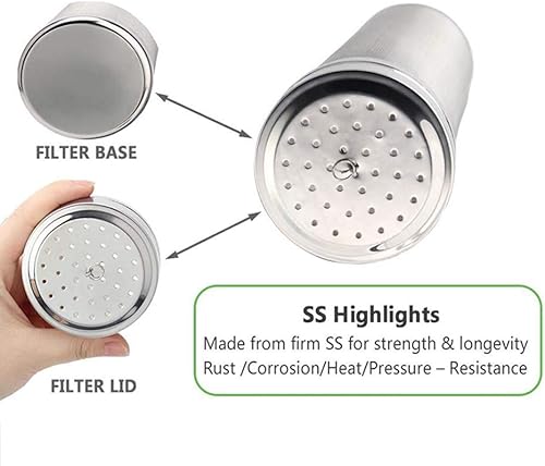 Miniatura 2 de Filtro de tolva seca de cerveza, filtro de lúpulo de acero inoxidable, filtro de malla micrón, cartucho de filtro de cerveza (2.8 x 11.8 pulgadas)