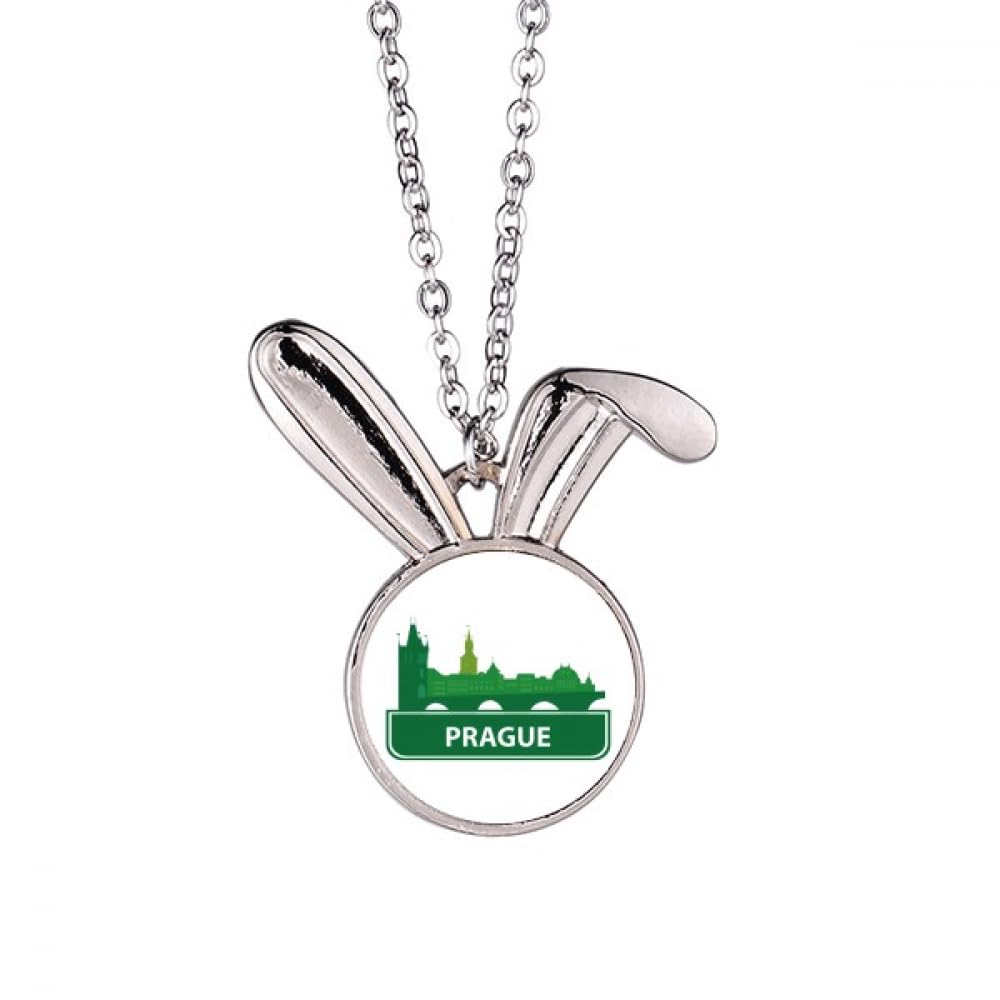 Collier lapin vert Prague République tchèque, le cadeau poétique idéal - 5