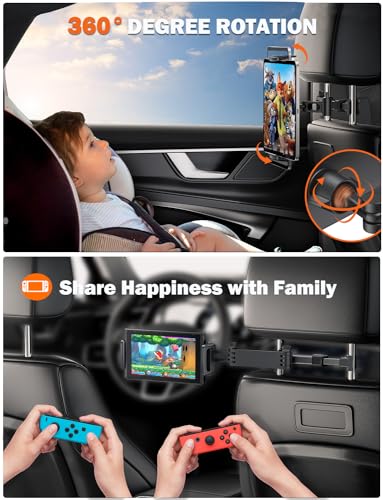 Tryone UK-66 Car Headrest Tablet Holder Mount Stretchable Backseat Tablets Stand thumb #4