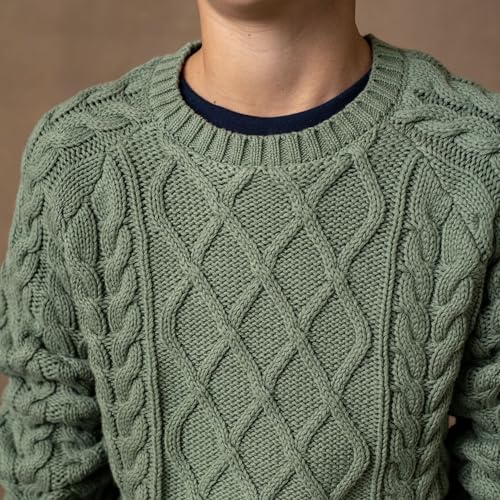 Image of Hope & Henry Boys' Long Sleeve Crew Neck Pullover Sweater