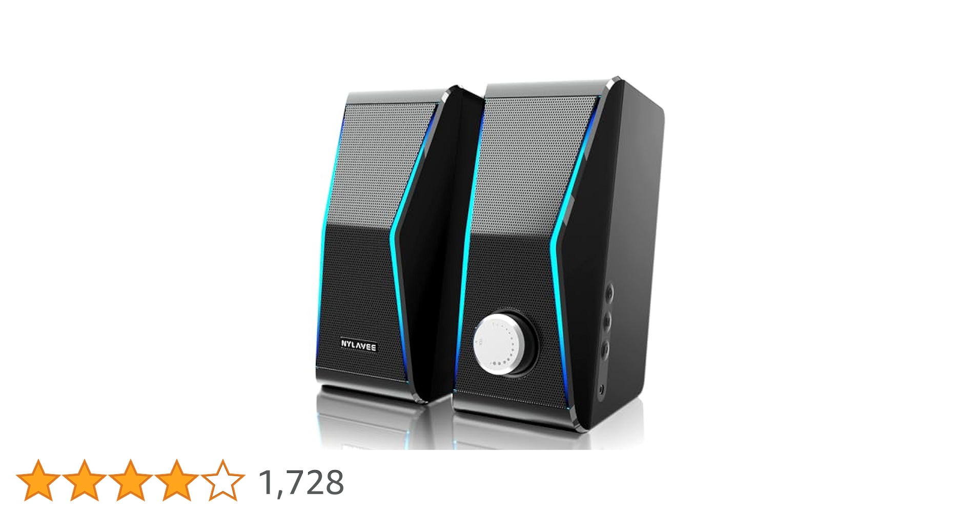 Nylavee コンピュータースピーカー ブラック NYLAVEE-SK600-Computer-Speaker