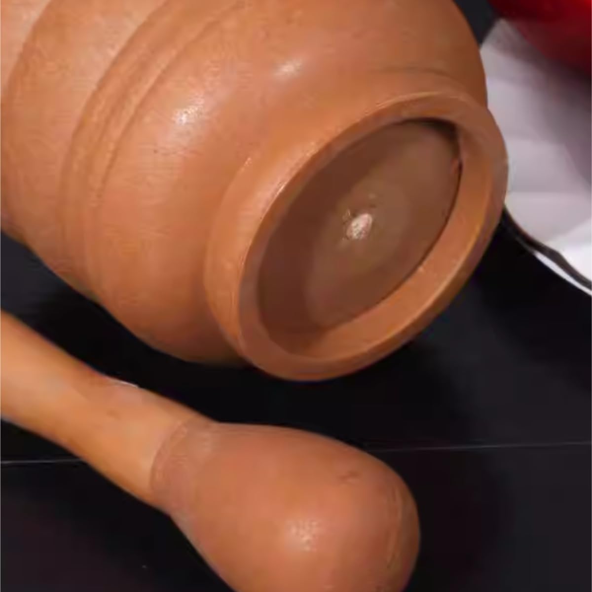 Juego De Mortero Utensilios De Cocina Prensa De Ajo Manual For El Hogar, Utensilios Cocina, Creativo Juego Mortero Y Tarro Triturador Cacahuetes Restaurante(Bruin)
