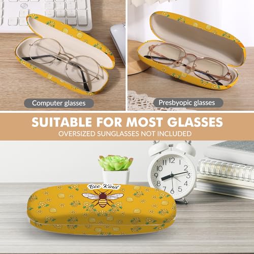 Image of Glasses Case Hard Shell,Portable Protective Eyeglasses Case, Eyeglass Holder Box with Cleaning Cloth,for Women Men