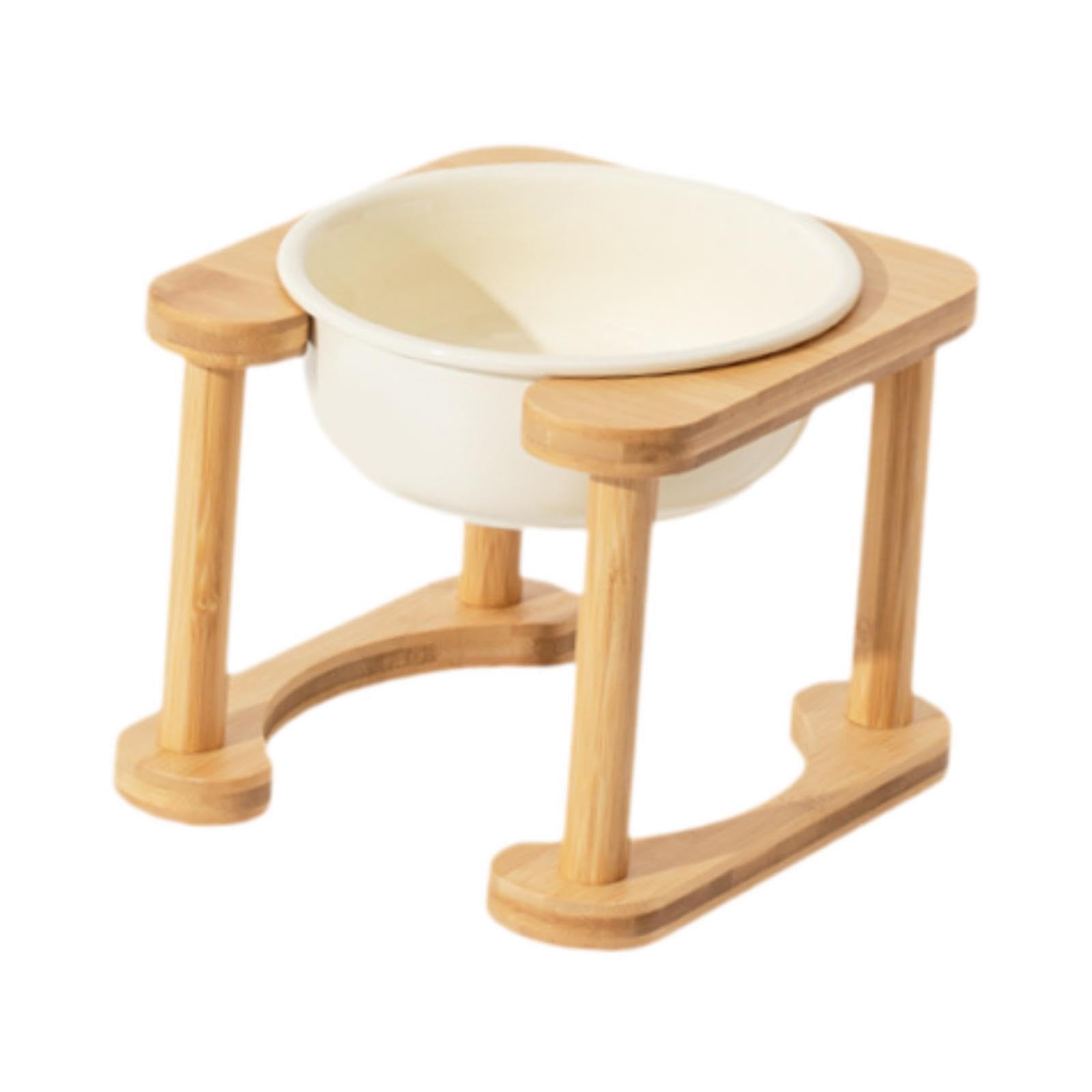 Gamelle surélevée anti-vomissement pour chat avec plateau ergonomique en porcelaine