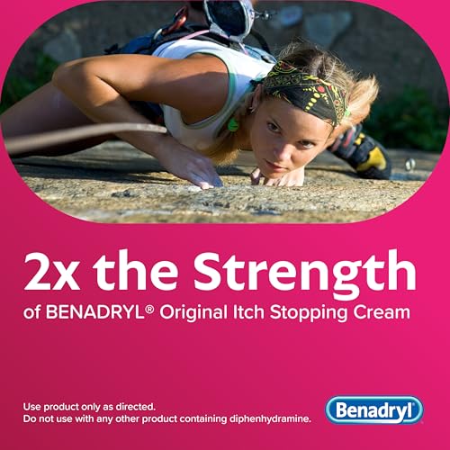 Benadryl Extra Strength Itch Stopping Cream, Diphenhydramine HCl, 1 oz | Zinc Acetate Skin Protectant, Topical Analgesic Cream, Anti-Itch Ointment, Insect Bite & Sunburn Relief - image 5