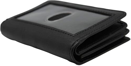 Miniatura 6 de J T C JUZAR TAPAL COLLECTION Rfid Tarjetero para hombre Ventana ID Bifold Wallet Cuero Tarjetero Mini Wallet Titular de la tarjeta (negro), Negro -,