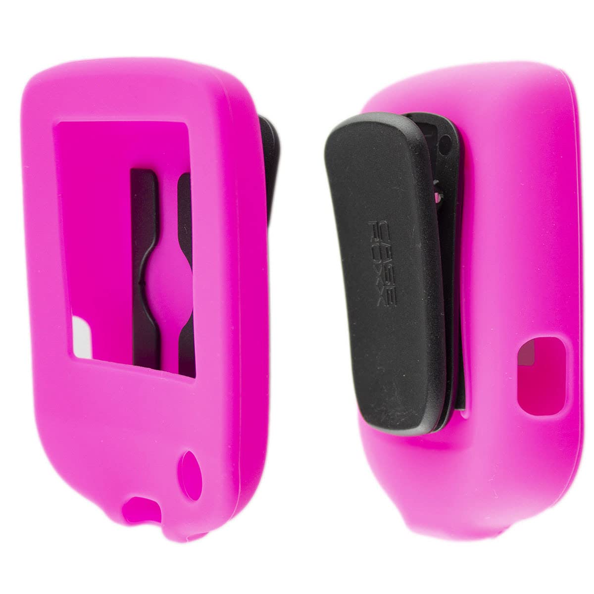caseroxx Custodia in silicone compatibile con Freestyle Libre 3 da silicone, borsa con e senza clip da cintura in fucsia