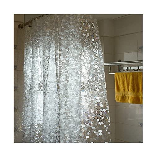 Image of SHAVIN Plastic Shells Grommet Curtain Eyelet Curtains for Long Door, Size 7 Feet, Transparent - Pack of 4
