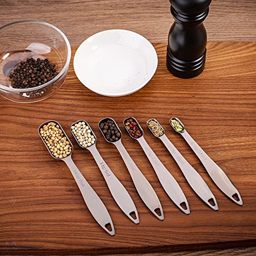 Image of 6-Piece 18 /8 Stainless Steel Measuring Spoons Set, Dark Gray